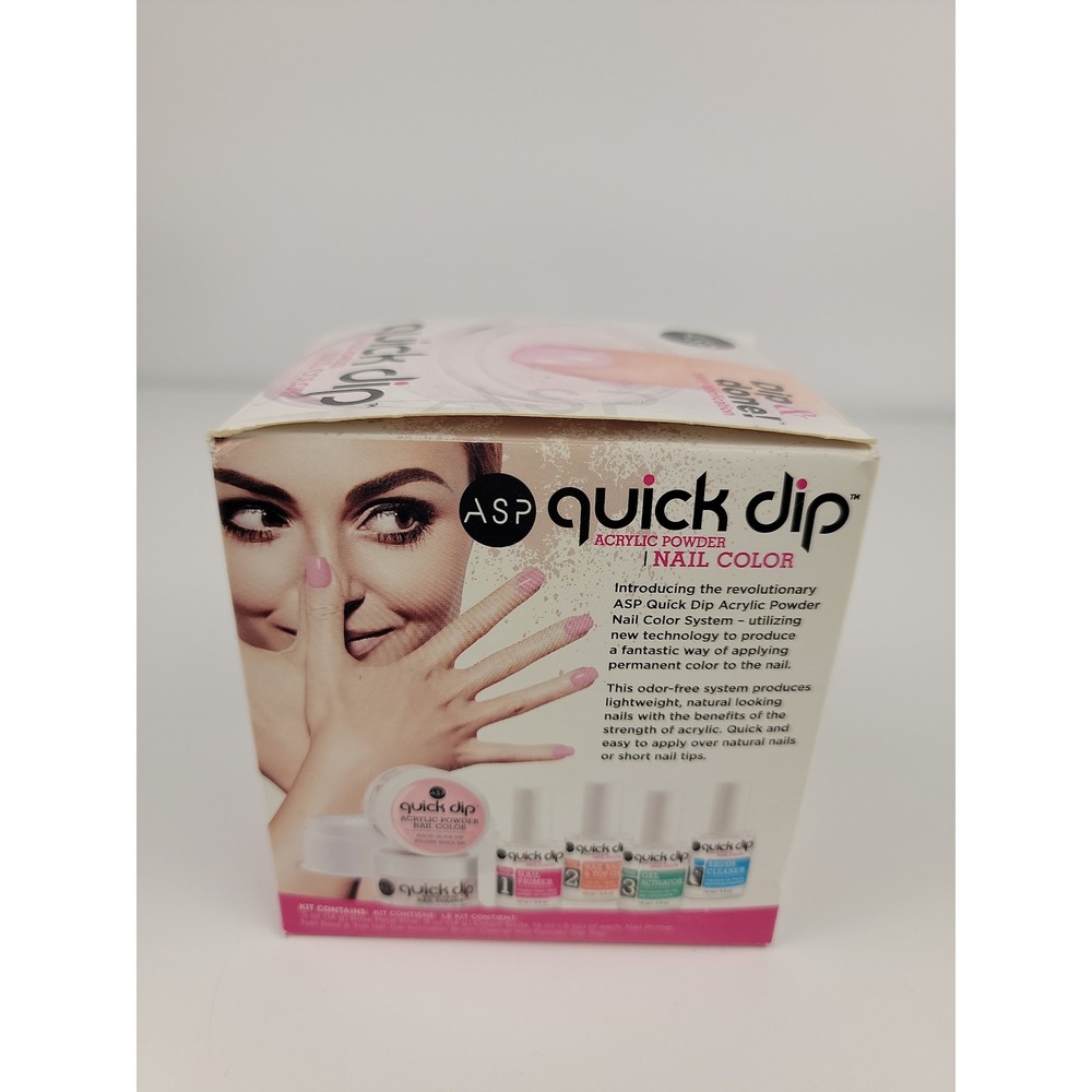 ASP Quick Dip Acrylic Powder Nail Color Starter Kit Rose Petal Pink Cream Soda - Picture 3 of 8